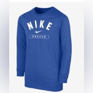 NIKE SOCCER LONG SLEEVE royal BLUE SHIRT SIZE XL
